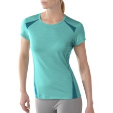 SmartWool Cortina Tech T-Shirt - UPF 25, Short Sleeve (For Women) in Mineral - Closeouts