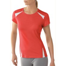 SmartWool Cortina Tech T-Shirt - UPF 25, Short Sleeve (For Women) in Sunrise - Closeouts