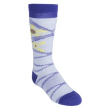 SmartWool Daisy Socks - Merino Wool, Lightweight, Over-the-Calf (For Girls) in Blueprint - 2nds