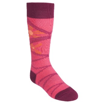 SmartWool Daisy Socks - Merino Wool, Lightweight, Over-the-Calf (For Girls) in Peony