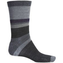 SmartWool Distressed Stripe Socks - Merino Wool, Crew (For Men) in Stone Wash - 2nds
