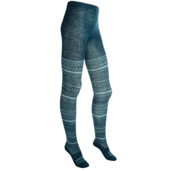SmartWool Estonia Tights II - Merino Wool (For Women) in Aegean Heather