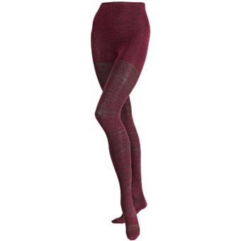 SmartWool Estonia Tights II - Merino Wool (For Women) in Wine Heather