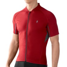 SmartWool Flagstaff Cycling Jersey - Merino Wool, Short Sleeve (For Men) in Fire - Closeouts