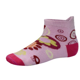 SmartWool Flower Power Socks - Merino Wool (For Girls) in Impatient Pink
