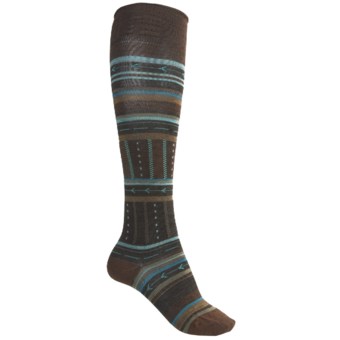 SmartWool Gleaming Seeding Socks - Merino Wool, Over-the-Calf (For Women) in Espresso Heather