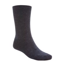 SmartWool Heathered Rib Socks - Merino Wool  (For Men and Women) in Navy/Charcoal - 2nds