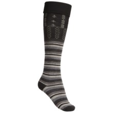 SmartWool High Isle Socks - Merino Wool, Over-the-Calf (For Women) in Black - 2nds