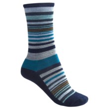 SmartWool Jovian Stripe Socks - Merino Wool, Crew (For Women) in Union Blue Heather - 2nds