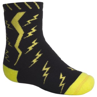 SmartWool Lightning Bolt Socks - Merino Wool, Crew (For Kids) in Black