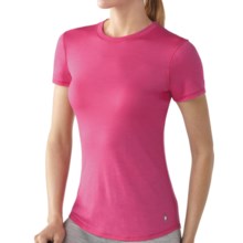 SmartWool Lightweight NTS Microweight Base Layer Top - Merino Wool, Short Sleeve (For Women) in Peony - Closeouts