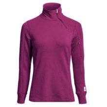 SmartWool MerinoMax Asymmetrical Base Layer Top - Merino Wool, Zip Neck, Long Sleeve (For Women) in Berry - Closeouts