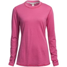 SmartWool Microweight Athleta Base Layer Top - Merino Wool, Crew Neck, Long Sleeve (For Women) in Peony - 2nds