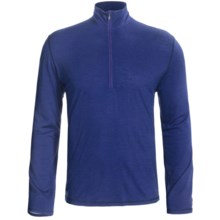 SmartWool Microweight Base Layer Top - Merino Wool, Zip Neck, Long Sleeve (For Men) in Royal Stripe - 2nds