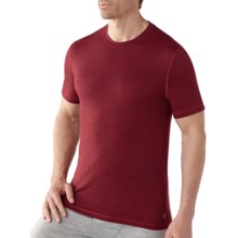 SmartWool Microweight Merino Wool T-Shirt - UPF 30, Short Sleeve (For Men) in Crimson Stripe - Closeouts