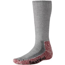 SmartWool Mountaineer Hiking Socks (For Men and Women) in Grey/Crimson - 2nds