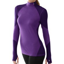 SmartWool NTS Asymmetrical Base Layer Mock Top - Merino Wool, Lightweight, Long Sleeve (For Women) in Grape - Closeouts