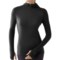 SmartWool NTS Hooded Base Layer Top - UPF 50+, Zip Neck, Midweight (For Women) in Black