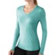 SmartWool NTS Microweight Base Layer Top - Merino Wool, V-Neck, Long Sleeve (For Women)