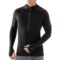 SmartWool NTS Midweight Base Layer Hoodie Sweatshirt - Merino Wool, Zip Neck (For Men) in Black