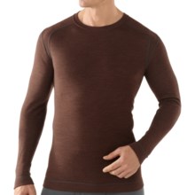 SmartWool NTS Midweight Base Layer Top - Merino Wool, Crew Neck, Long Sleeve (For Men) in Espresso Heather - Closeouts