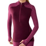 SmartWool NTS Midweight Pattern Base Layer Hoodie Shirt - Merino Wool, Zip Neck (For Women)