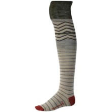 SmartWool Optic Frills Socks - Merino Wool, Over-the-Knee (For Women) in Loden Heather - 2nds