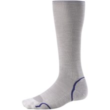 SmartWool PhD Graduated Compression Socks - Merino Wool (For Men and Women) in Silver/Royal - 2nds