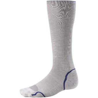 SmartWool PhD Graduated Compression Socks - Merino Wool (For Men and Women) in Silver/Royal