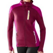 SmartWool PhD HyFi Hoodie Sweatshirt - Merino Wool, Full Zip (For Women) in Wine - Closeouts