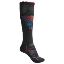 SmartWool PhD Medium Cushion Snowboard Socks - Merino Wool (For Women) in Charcoal - 2nds