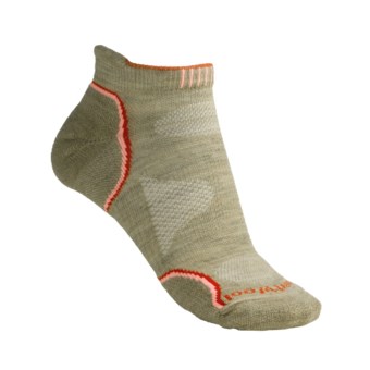 SmartWool PhD Outdoor Ultralight Micro Socks - Merino Wool (For Women) in Oatmeal/Orange