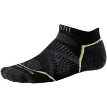 SmartWool PhD Run Light Socks - Merino Wool, Below-the-Ankle (For Men and Women) in Black - 2nds