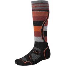 SmartWool PhD Snowboard Light Socks - Merino Wool (For Men and Women) in Black/Red - 2nds