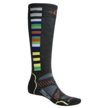SmartWool PhD Snowboard Ultra Light Socks - Merino Wool (For Men and Women) in Black/White - 2nds
