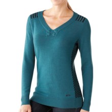 SmartWool Piney Lake Henley Sweater - Merino Wool (For Women) in Aegean Heather - Closeouts