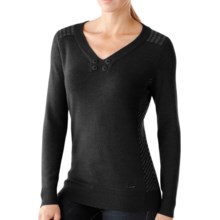SmartWool Piney Lake Henley Sweater - Merino Wool (For Women) in Black - Closeouts