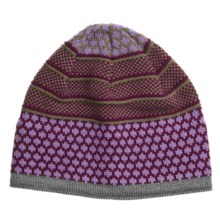 SmartWool Popcorn Cable Beanie Hat - Merino Wool (For Men and Women) in Claret - Closeouts