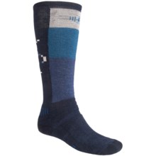 SmartWool Ski Socks - Medium Cushion (For Men And Womens) in Navy/Arcitic Blue - 2nds