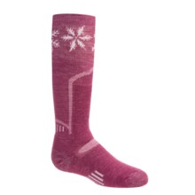 SmartWool Snow Fall Ski Socks - Merino Wool (For Kids) in Azalea/Natural - 2nds