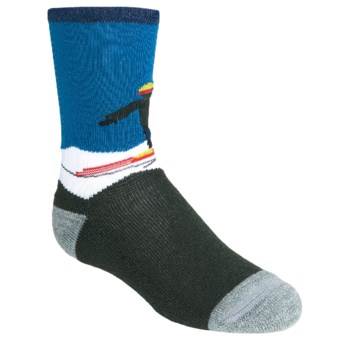 SmartWool Snow Plow Socks - Merino Wool, Crew (For Kids and Youth) in Forest