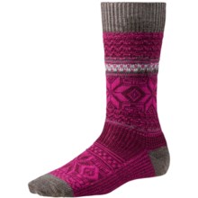 SmartWool Snowflake Pop Socks - Merino Wool (For Women) in Wine Heather - 2nds