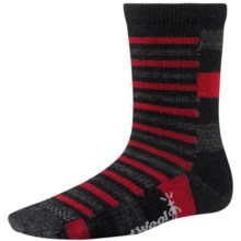 SmartWool Split Stripe Socks - Merino Wool, Crew (For Kids and Youth) in Black - 2nds