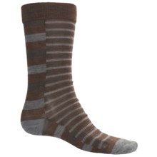 SmartWool Split Stripe Socks - Merino Wool, Crew (For Men) in Espresso Heather - 2nds