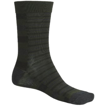SmartWool Split Stripe Socks - Merino Wool, Crew (For Men) in Forest
