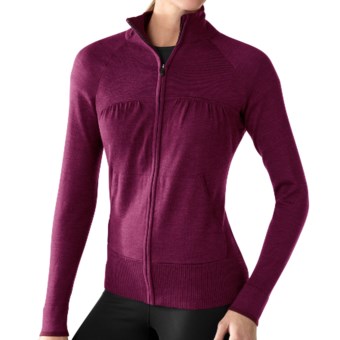 SmartWool SportKnit Sweater - Merino Wool, Full Zip (For Women) in Wine