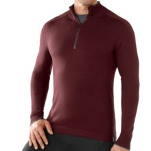 SmartWool Sportknit Sweater - Zip Neck, Long Sleeve (For Men) in Mahogany - Closeouts