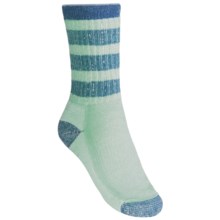 SmartWool Striped Hiking Socks - Merino Wool, Midweight, Crew (For Women) in Spearmint/Arctic Blue - 2nds