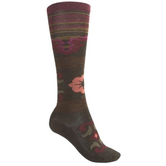 SmartWool Verdancy Socks - Merino Wool, Over-the-Calf (For Women) in Chestnut Heather