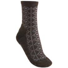 SmartWool Window Pointelle Socks - Merino Wool, Crew (For Women) in Chestnut Heather - 2nds